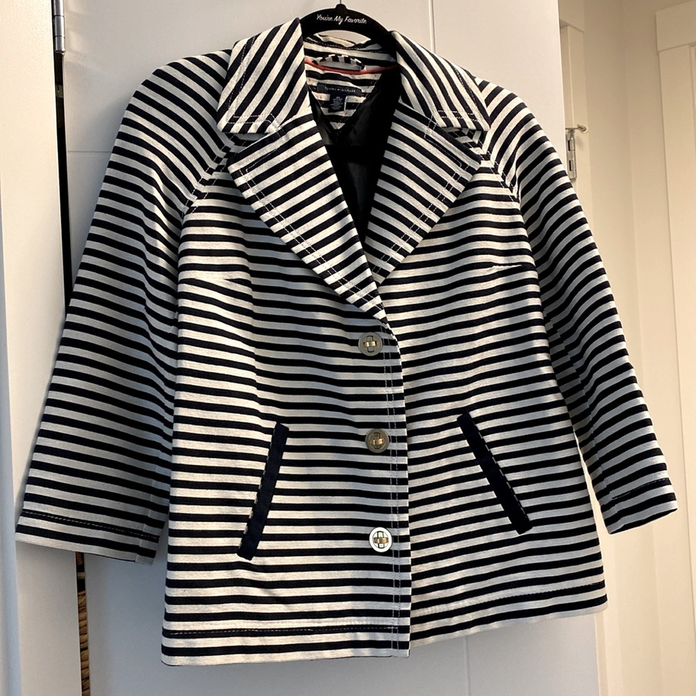 Tommy Hilfiger nautical blazer with brass toggles xs